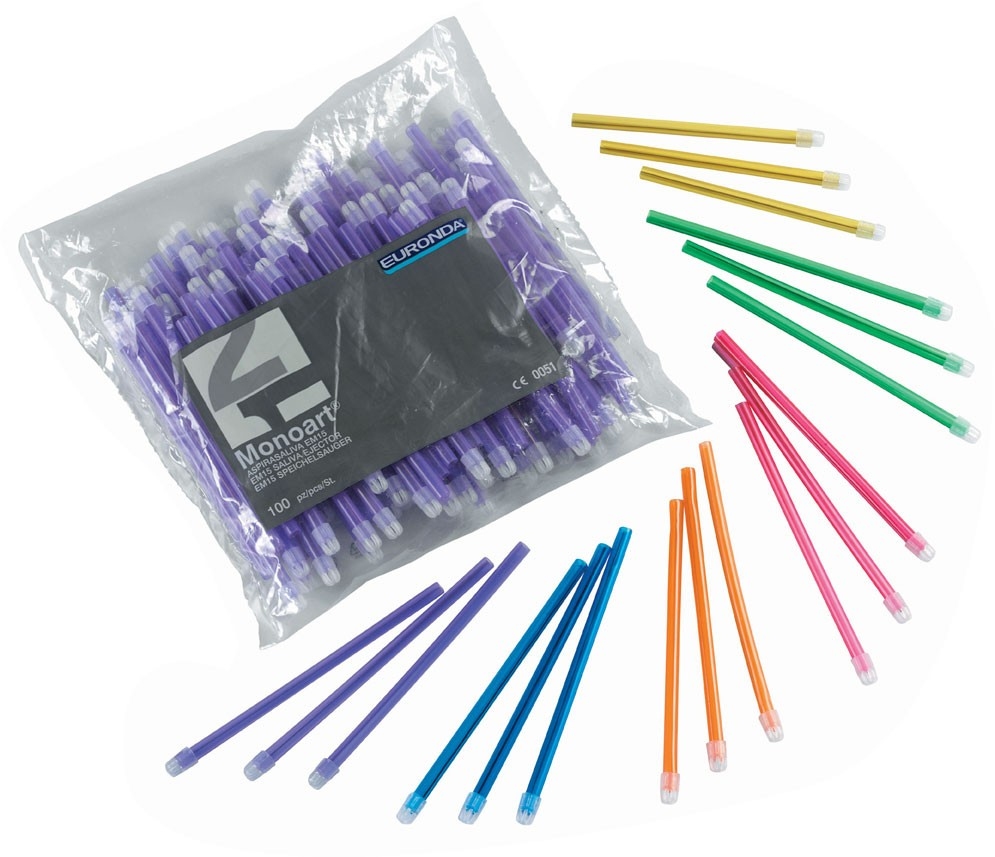 Слюноотсосы Euronda Monoart EM15 (150 мм) с фиксированным наконечником