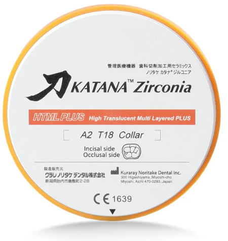 Циркониевый диск KATANA ZR HTML PLUS высота 18 мм оттенок NW