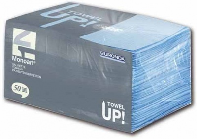 Салфетки для пациента 50шт Monoart® "Towel Up" цвет голубой