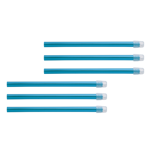 Слюноотсосы "Monoart EM 15" 150 мм бирюзовые со съемным наконечником