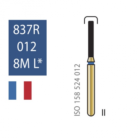 Бор алмазный DIATECH G837R-314-012-8 фиссура со скругленным краем