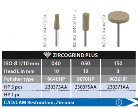 Полиры стоматологические DIATECH Zircogrind  Полиры стоматологические DIATECH Zircogrind