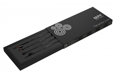 Набор Optimum™ Master Brush Kit: моделировочная кисть №8 +для красителей+для опака+для контурирования.