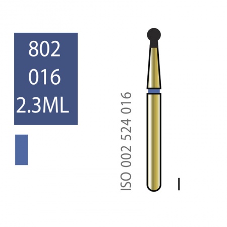 Бор алмазный DIATECH G802-314-016-2,3-ML шарик с юбкой