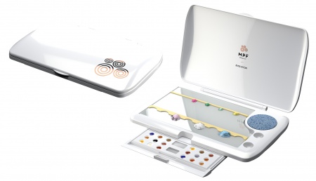 Комбинированная палитра для нанесения керамики и красителей в комплекте с кистью для красителей Evolution Master Ceramic Palette белая