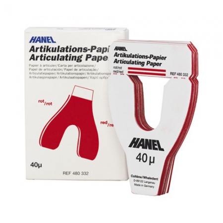 Бумага артикуляционная HANEL 40 мкм 72 листа - U-образная форма