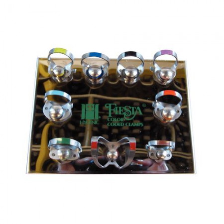 Кламмеры цветокодированные без крыльев Hygenic® Fiesta Color Coded Clamp Wingless